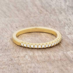 Rina 0.11ct CZ 14k Gold Delicate Band Ring